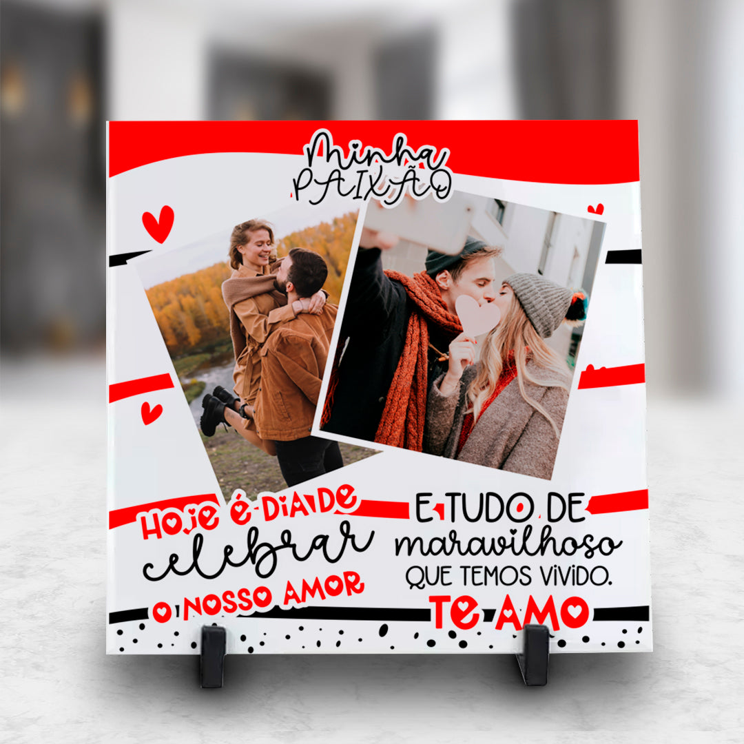 Azulejo Dia dos Namorados Personalizado com Fotografia